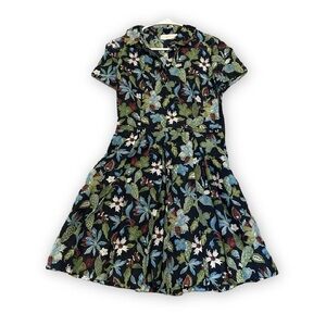 TORY BURCH • 100% Cotton Garden Wisteria “Evelyn” Cactus Print Dress XS